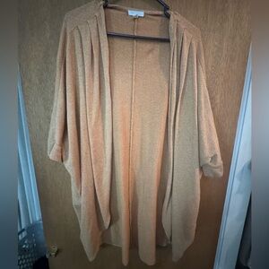 Abound Open-Front Tan Dolman Sleeve Cardigan